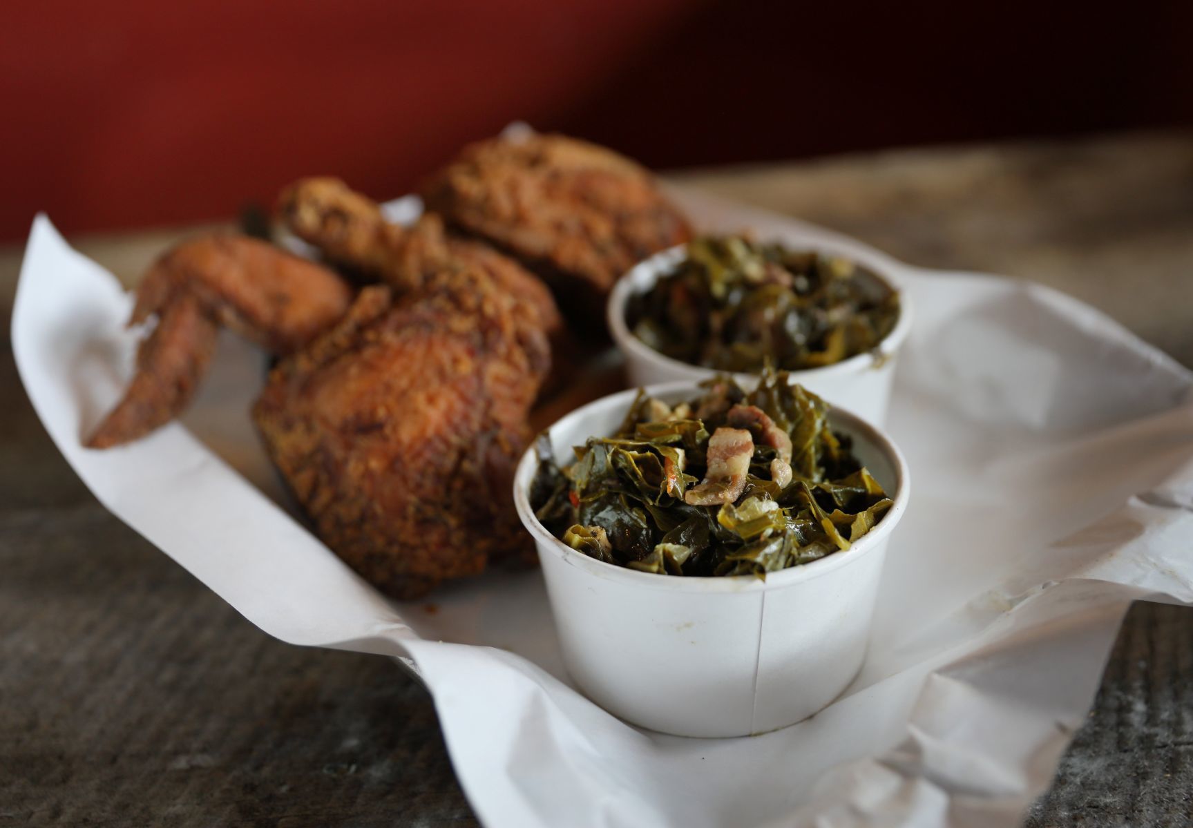 Southern, greens and pork